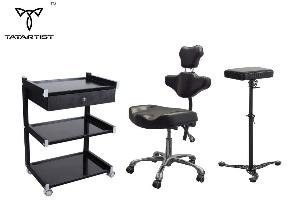 【USA】 Special Offer Tattoo Combination-Artist Chair with Ink Tray And Armrest