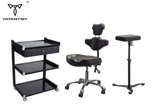 【USA】 Special Offer Tattoo Combination-Artist Chair with Ink Tray And Armrest