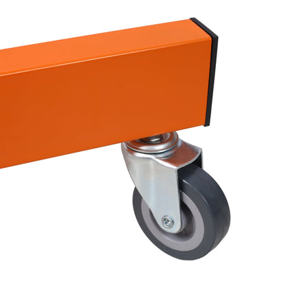 【USA】Adjustable Steel Tray with Drawer and Casters orange