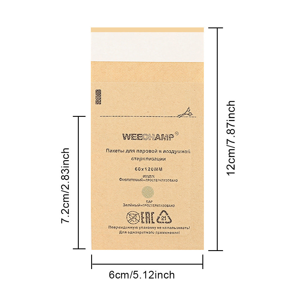 Self-Sealing Sterilization Bags – Heat-Resistant Kraft Pouches for Nail & Tattoo Tools