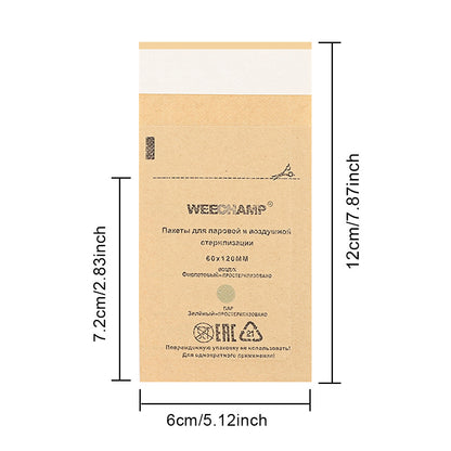 Self-Sealing Sterilization Bags – Heat-Resistant Kraft Pouches for Nail & Tattoo Tools