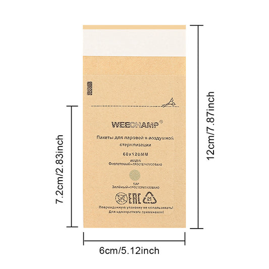 Self-Sealing Sterilization Bags – Heat-Resistant Kraft Pouches for Nail & Tattoo Tools