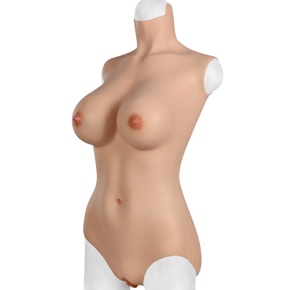 Full-Body Silicone Bodysuit with Breast Forms