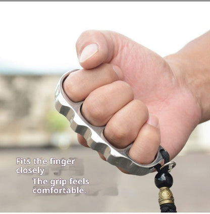 Solid 304 Stainless Steel Brass Knuckles Self-Defense Tool