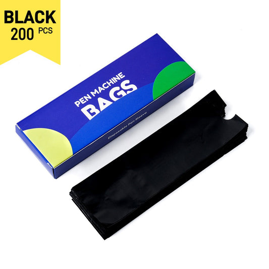 200PCS Disposable Tattoo Machine Covers – Transparent Waterproof Dustproof Sleeves