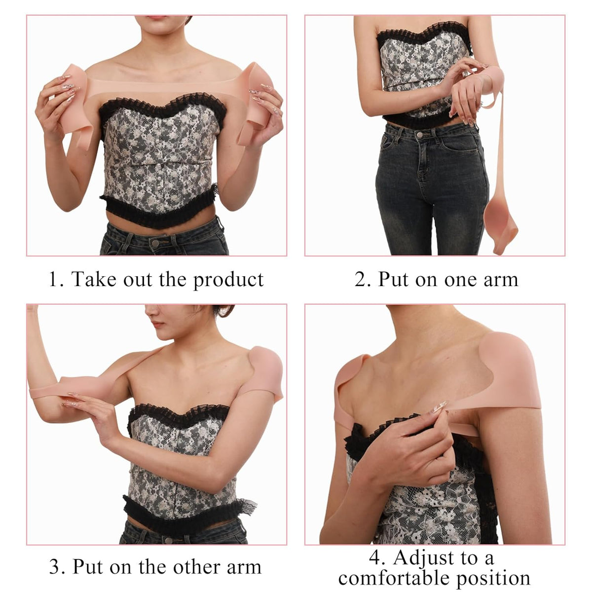 Non-Slip Silicone Shoulder Enhancement Pads