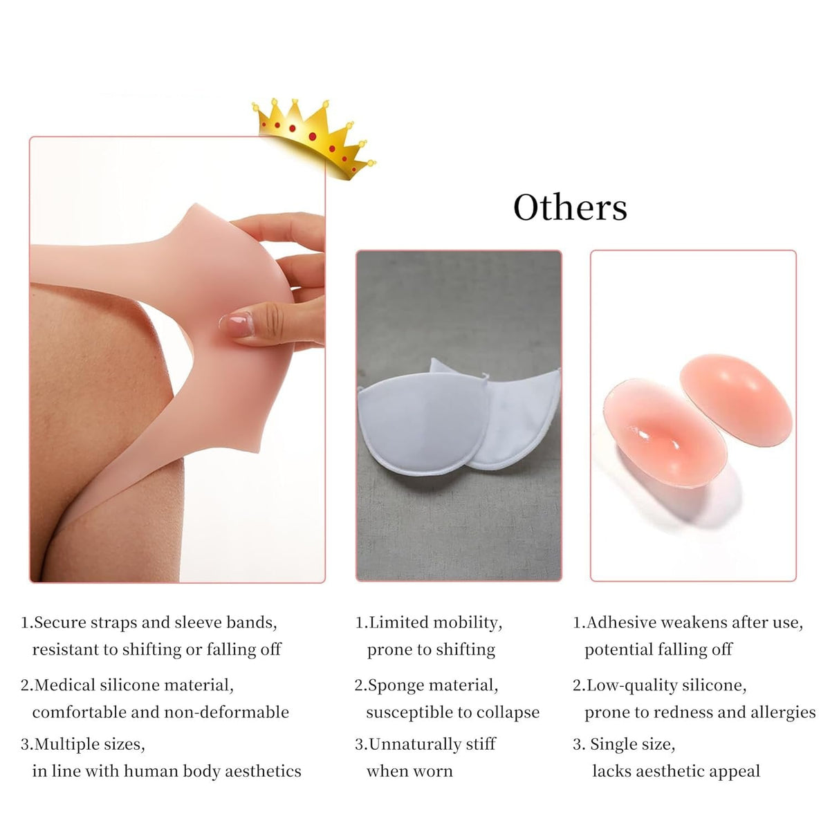 Non-Slip Silicone Shoulder Enhancement Pads