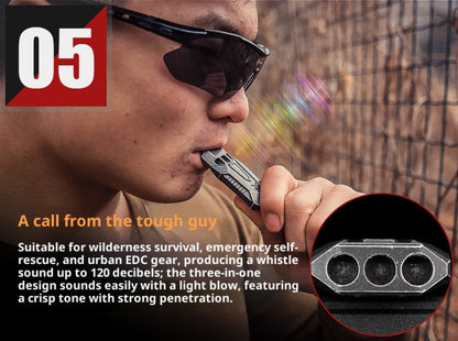 Outdoor Survival EDC Emergency Whistle - Full T6 Aluminium