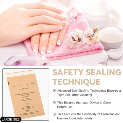 Self-Sealing Sterilization Bags – Heat-Resistant Kraft Pouches for Nail & Tattoo Tools