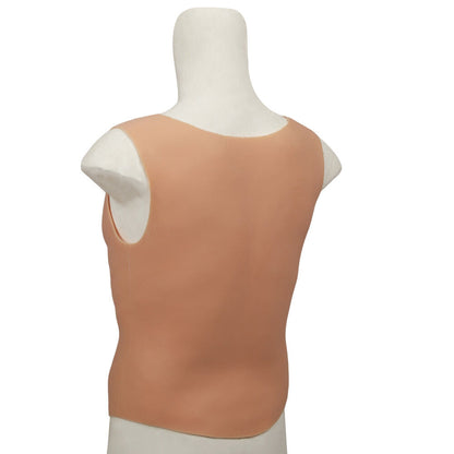 Round-Neck Silicone Muscle Chest Suit — S–L