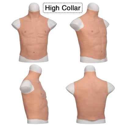 Silicone Muscle Vest with Sculpted Chest & Abs