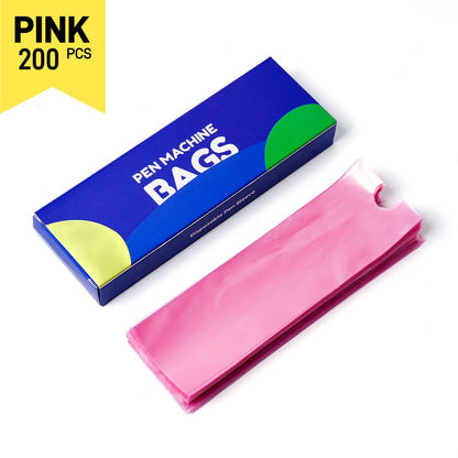200PCS Disposable Tattoo Machine Covers – Transparent Waterproof Dustproof Sleeves