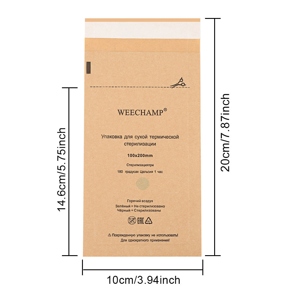 Self-Sealing Sterilization Bags – Heat-Resistant Kraft Pouches for Nail & Tattoo Tools