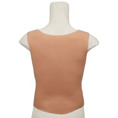 Round-Neck Silicone Muscle Chest Suit — S–L