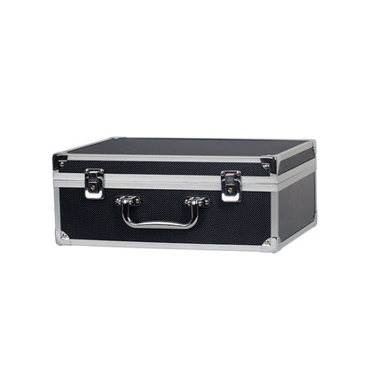 Small Tattoo Kit Storage Box – Portable Aluminum Case in Black Silver