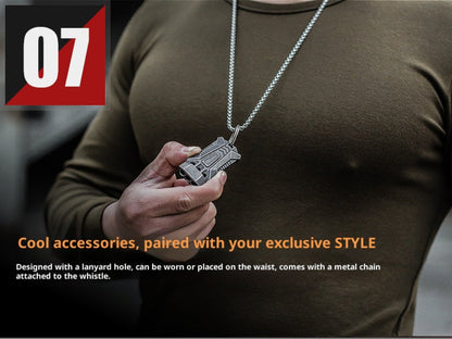 Outdoor Survival EDC Emergency Whistle - Full T6 Aluminium