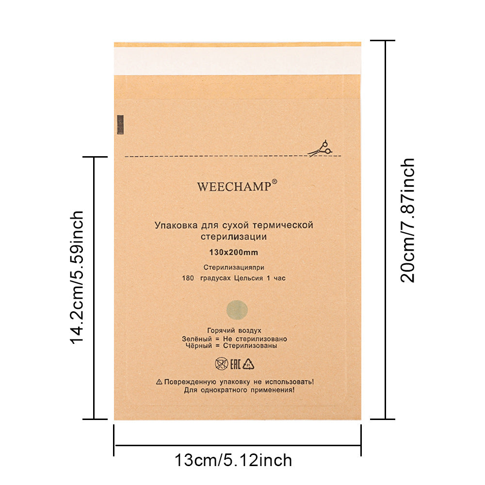 Self-Sealing Sterilization Bags – Heat-Resistant Kraft Pouches for Nail & Tattoo Tools