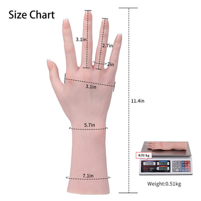 Bendable Female Silicone Hand Model for Jewellery Display