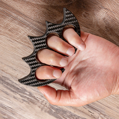 Batman Design Carbon Fiber Brass Knuckles - Lightweight, Durable & Security-Friendly