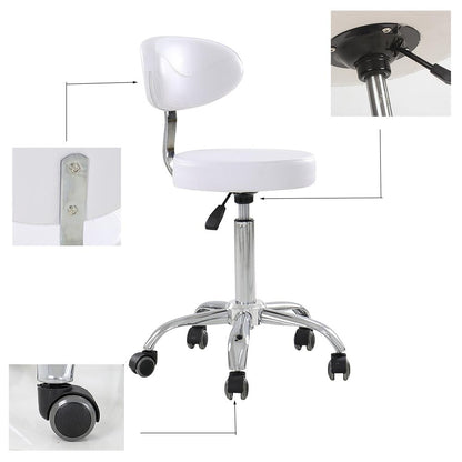 【CA】Tattoo salon black artist stool with back rest TA-9934