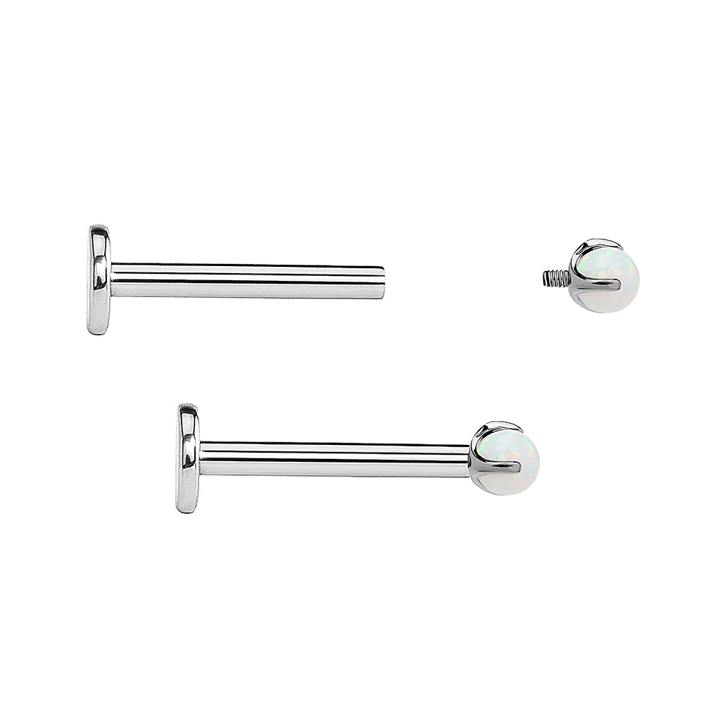 Tilum Titanium 18g–16g Internal Pronged Opal Ball — Price Per 1