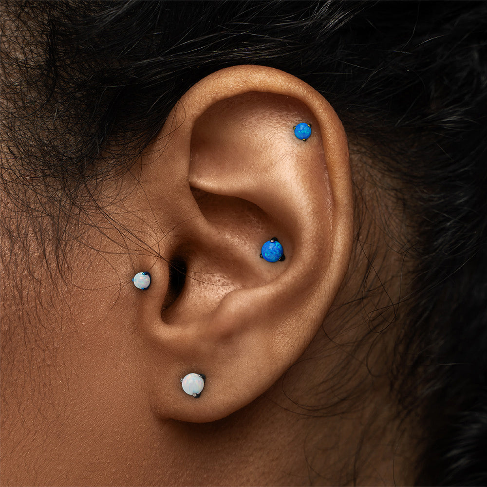 Tilum Titanium 18g–16g Internal Pronged Opal Ball — Price Per 1