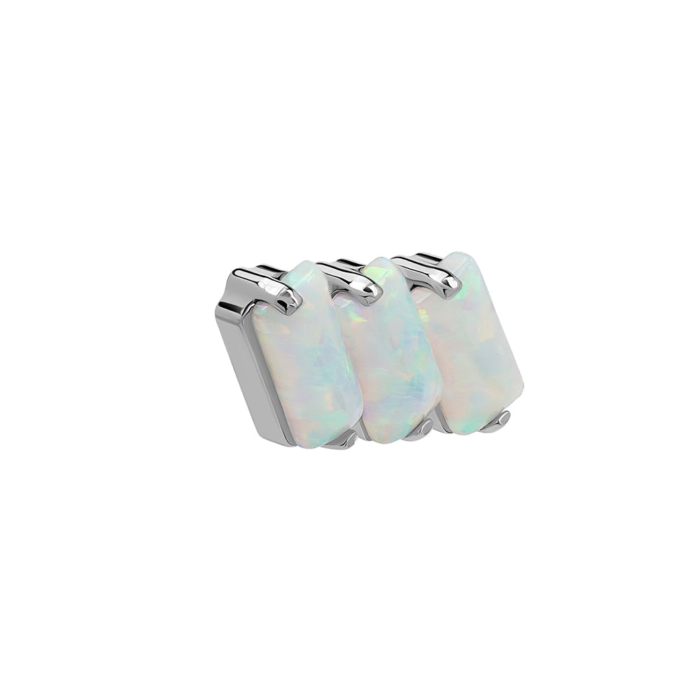Tilum 14-12g Internal Titanium Step-Stacked Opal Top — Price Per 1