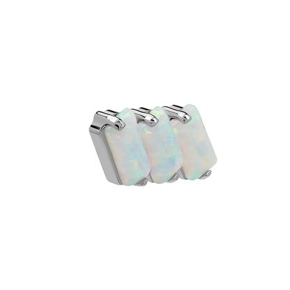 Tilum 14-12g Internal Titanium Step-Stacked Opal Top — Price Per 1