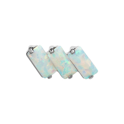 Tilum 14-12g Internal Titanium Step-Stacked Opal Top — Price Per 1
