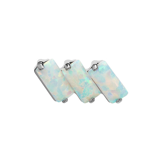 Tilum 14-12g Internal Titanium Step-Stacked Opal Top — Price Per 1