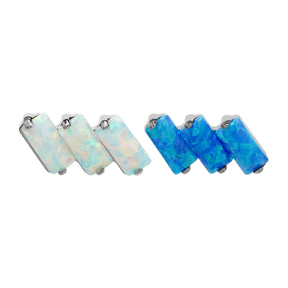 Tilum 14-12g Internal Titanium Step-Stacked Opal Top — Price Per 1
