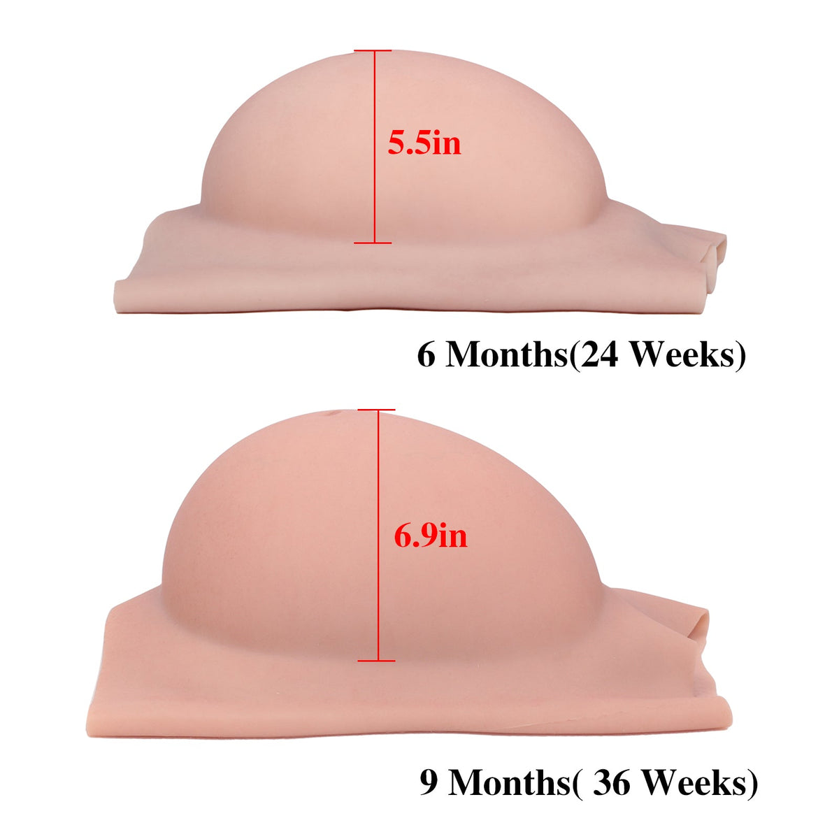 Realistic Silicone Pregnancy Belly Form — 6 or 9 Months