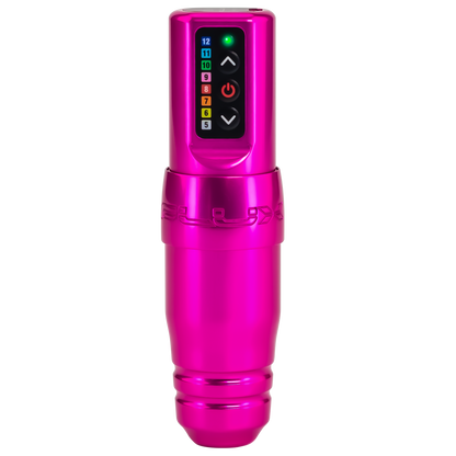 Microbeau Flux S Wireless Tattoo Machine with 1 PowerBolt — Bubble Gum