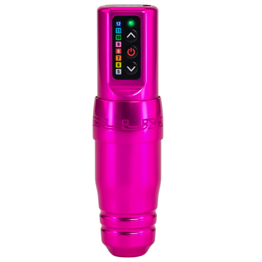 Microbeau Flux S Wireless Tattoo Machine with 1 PowerBolt — Bubble Gum