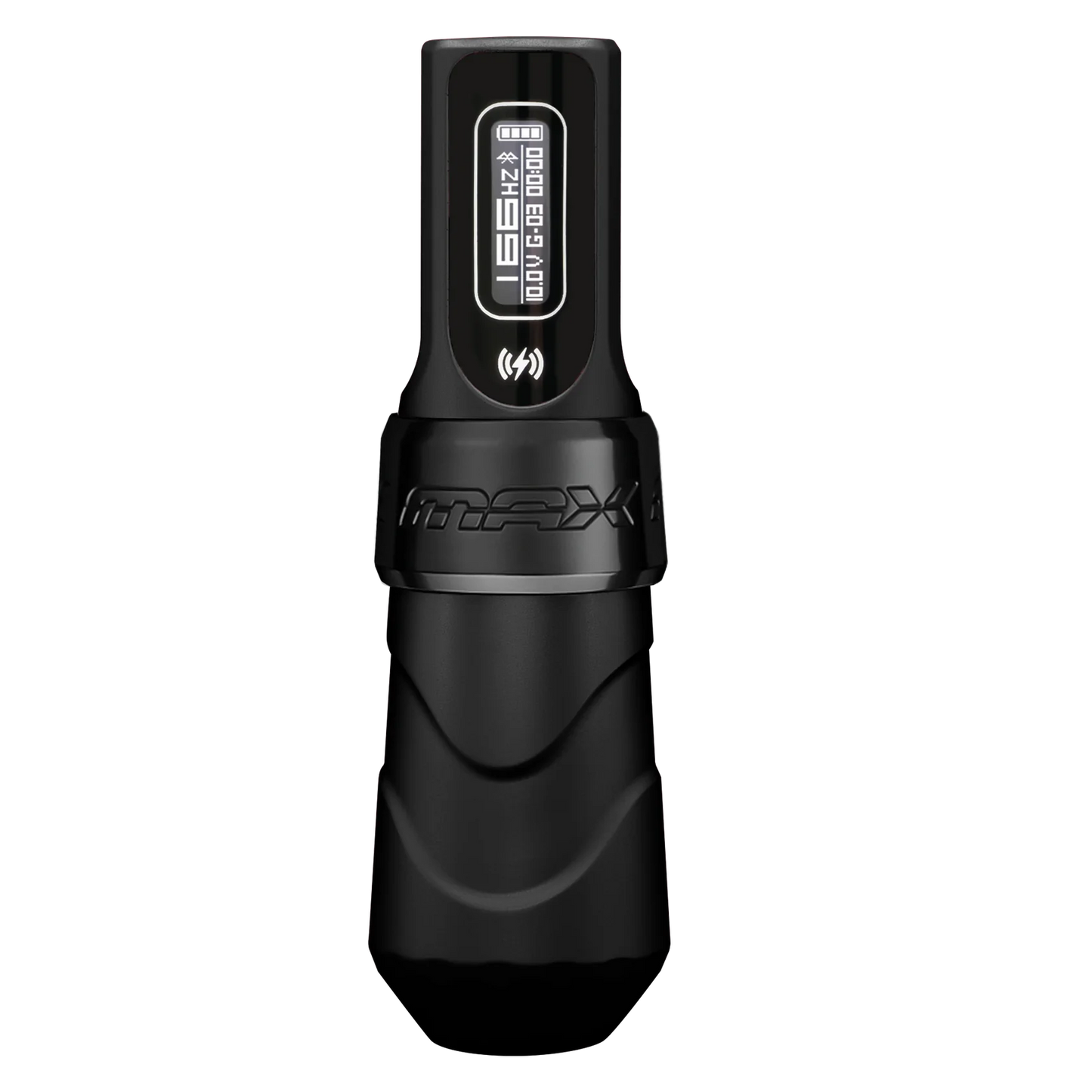FK Irons Flux Max Tattoo Machine with 2 PowerBolt 2.0 — Pick Stroke Length and Color