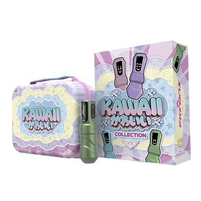 FK Irons Flux Max Tattoo Machine with 2 PowerBolt 2.0 — Special Edition Kawaii Series — 4.0mm Stroke