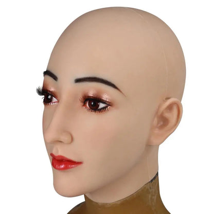 Realistic Full-Head Silicone Face Mask — Makeup or Natural Finish