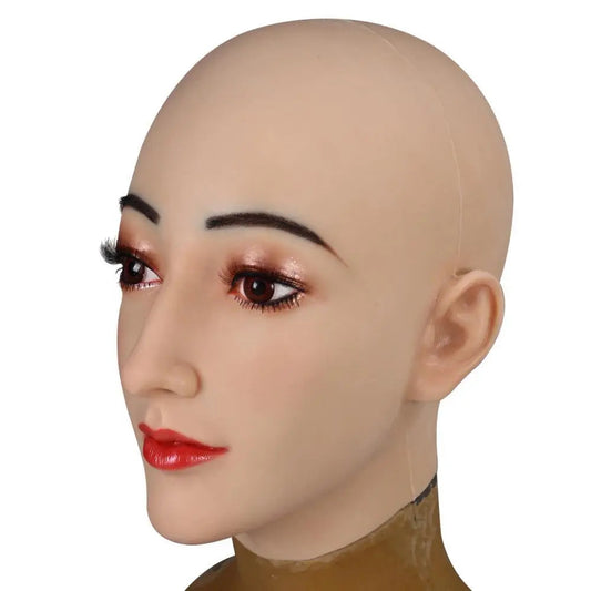 Realistic Full-Head Silicone Face Mask — Makeup or Natural Finish