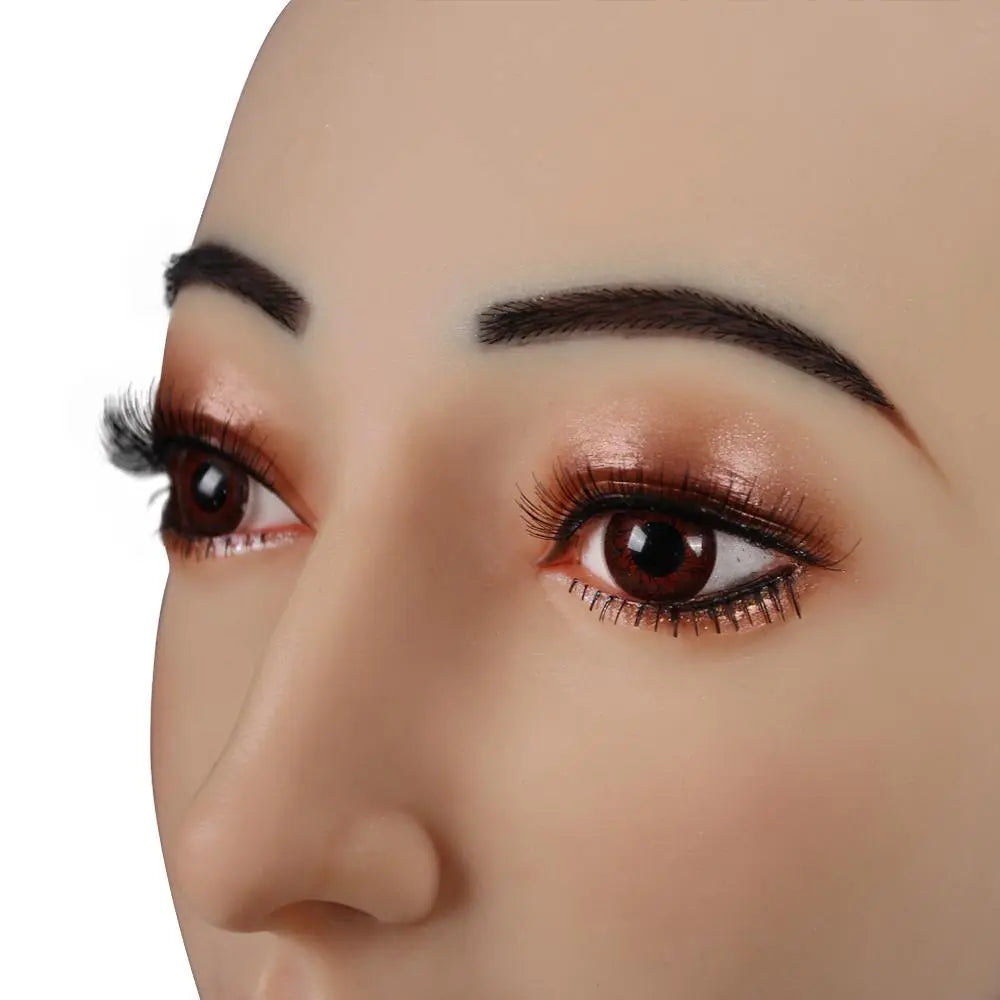 Realistic Full-Head Silicone Face Mask — Makeup or Natural Finish