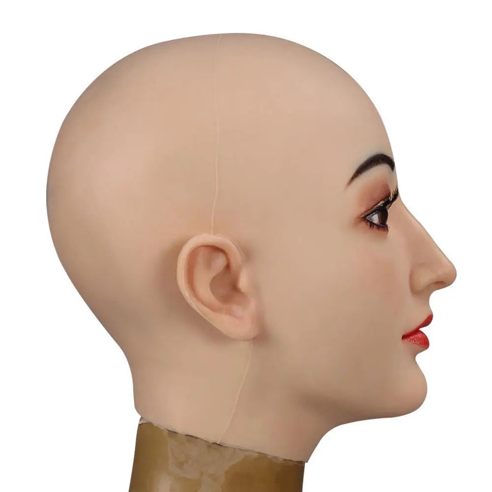 Realistic Full-Head Silicone Face Mask — Makeup or Natural Finish