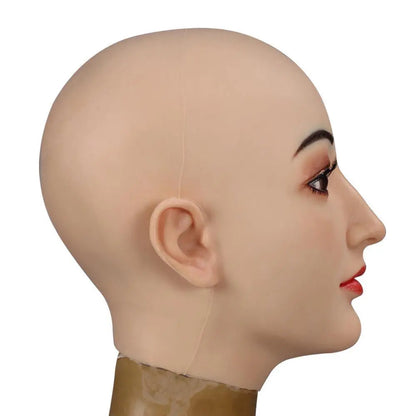 Realistic Full-Head Silicone Face Mask — Makeup or Natural Finish