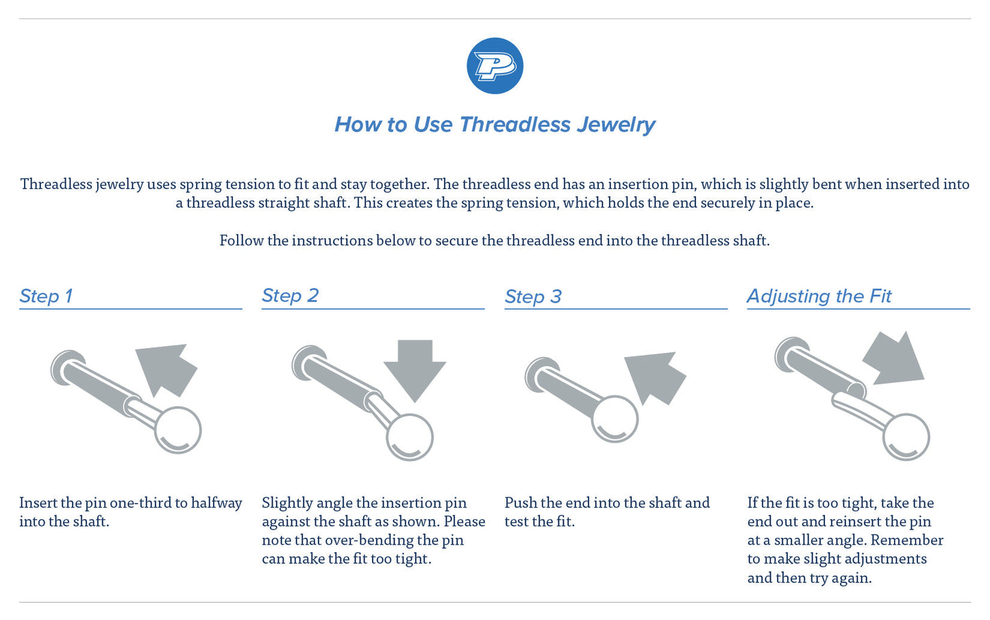 Tilum 14kt Titanium Double Jewel Threadless Top — Price Per 1