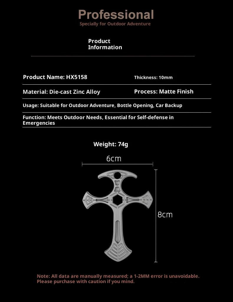 Collar de autodefensa de aleación de zinc con colgante abrebotellas