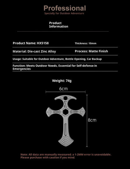 Collar de autodefensa de aleación de zinc con colgante abrebotellas