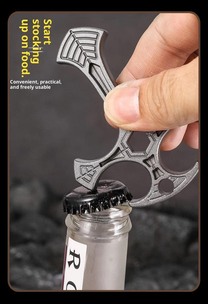 Collar de autodefensa de aleación de zinc con colgante abrebotellas