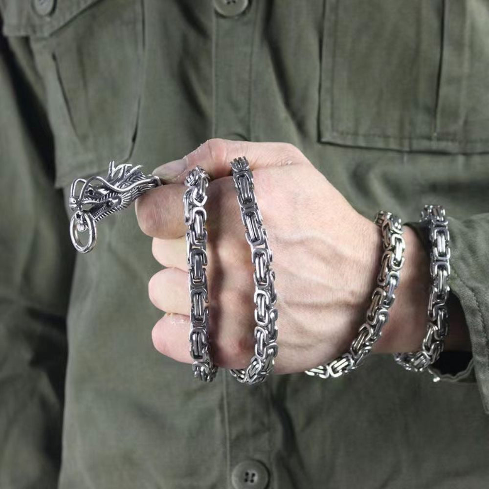 Dragon Head Stainless Steel Self-Defense Bracelet