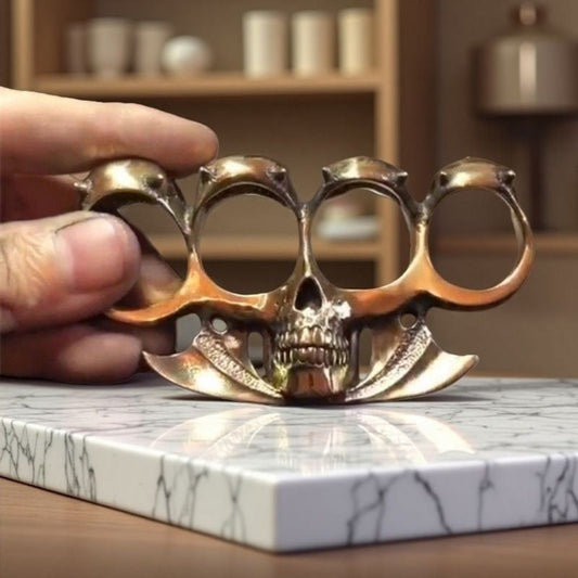 Outdoor EDC Skull Four-Finger Ring | Bold & Durable Design