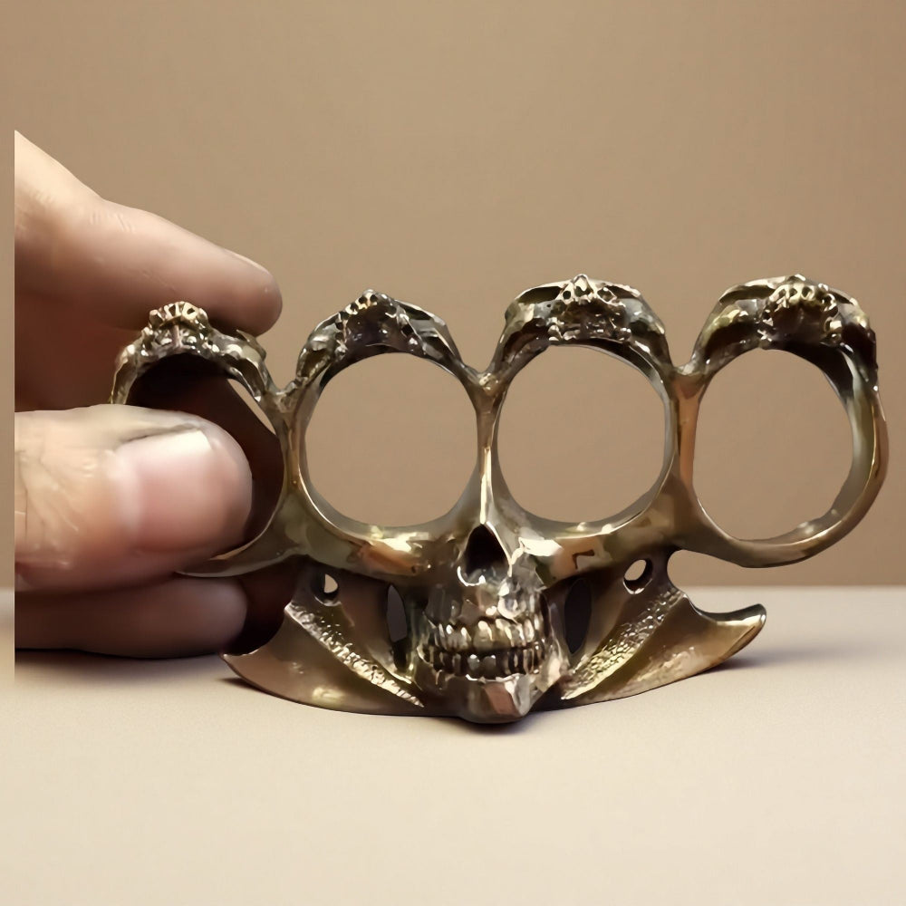 Outdoor EDC Skull Four-Finger Ring | Bold & Durable Design