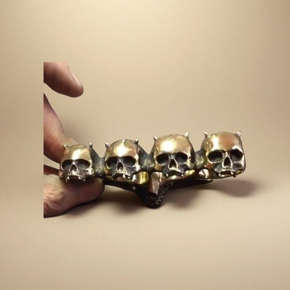 Outdoor EDC Skull Four-Finger Ring | Bold & Durable Design