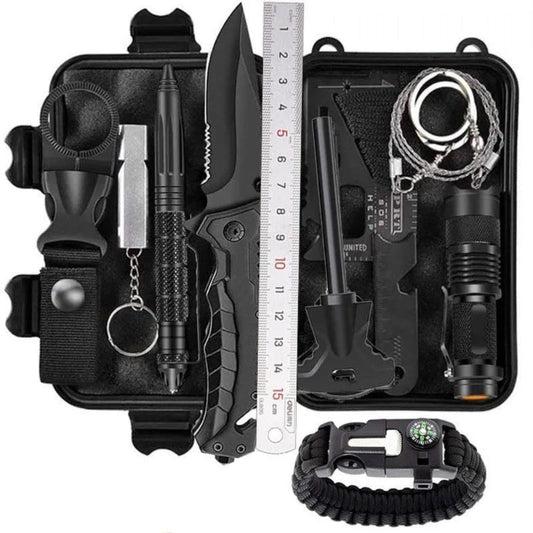 Outdoor Survival Gear and Emergency Equipment Kit, Cool Gadgets for Men, Camping Fishing